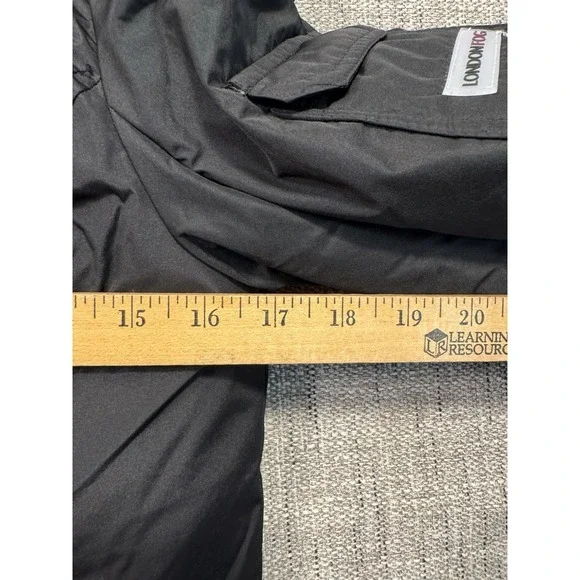 London Fog Down Parka Jacket Womens 10/12 Kids Puffer Hooded Faux Fur - Picture 2 of 16